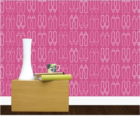 pink wallpaper room. pink wallpaper room. have the